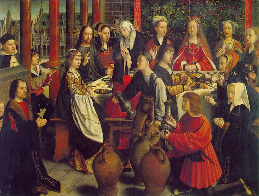  ヘラルド・ダヴィット　【 カナの婚宴 】 1500 　| 　96 x 128 cm 　| 　ルーヴル美術館、パリ