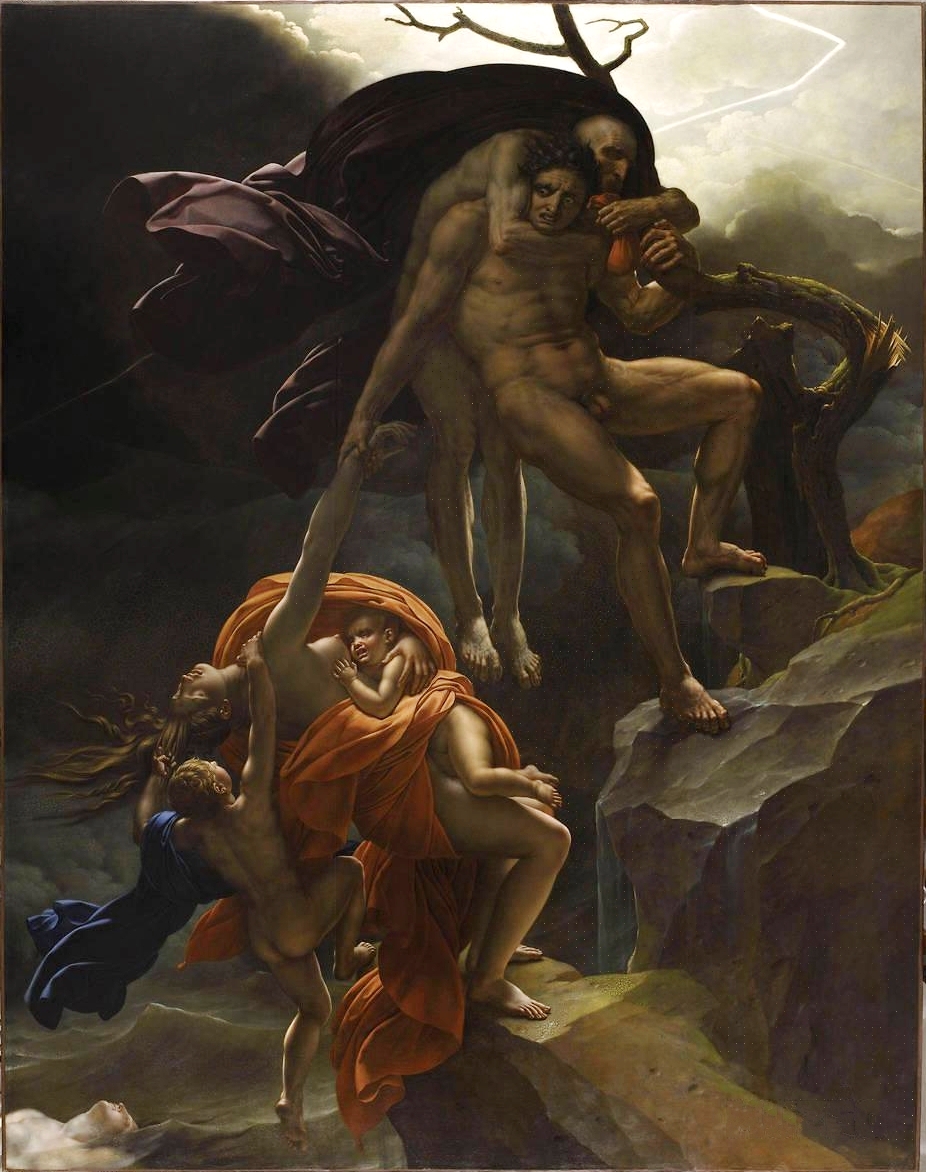 ジロデ=トリオゾン 【洪水 】 1806 | 　441.5 x 341 cm 　| 　ルーヴル美術館、パリ