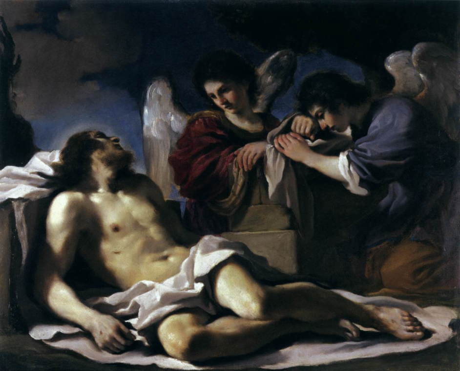 グエルチーノ 【 キリストの哀悼 】 　1620代 　|　 36 x 44 cm 　| 　ロンドン・ナショナル・ギャラリー、イギリス