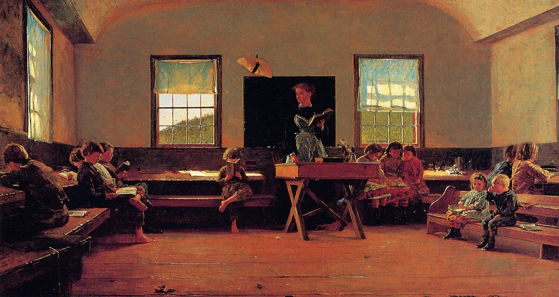 ホーマー 【田舎の学校 】 1871 | 　セントルイス美術館、ミズーリ州、アメリカ