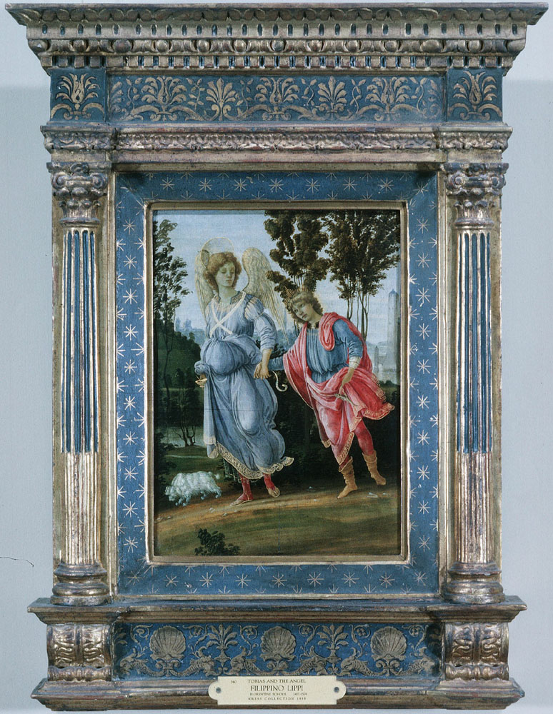  フィリピーノ・リッピ　【トビアと天使 】 1480 | 　33 x 24 cm ｜ワシントン・ナショナル・ギャラリー