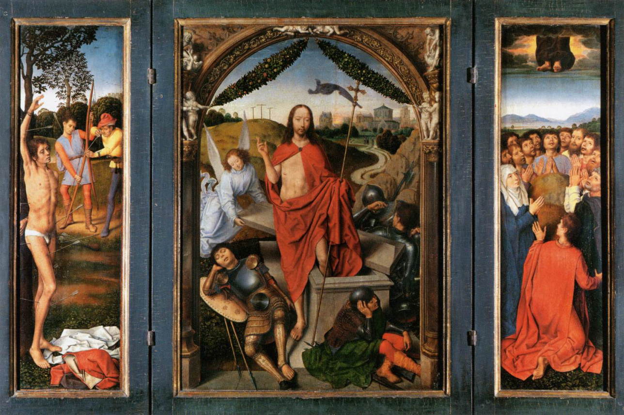  メムリンク　【キリストの復活の祭壇画】　1490頃　｜ルーヴル美術館、パリ