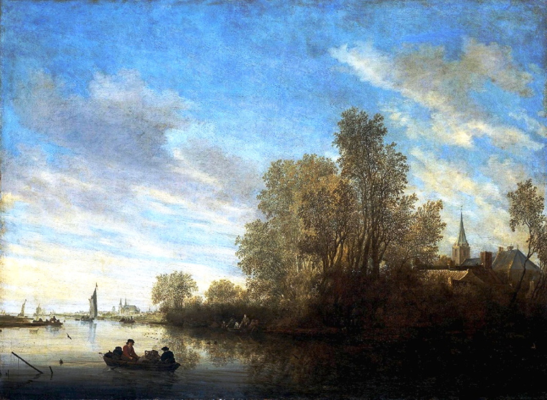 サロモン・ファン・ロイスダール　【 デーフェンテルの近くの川 】 1645 　| 　アムステルダム国立美術館
