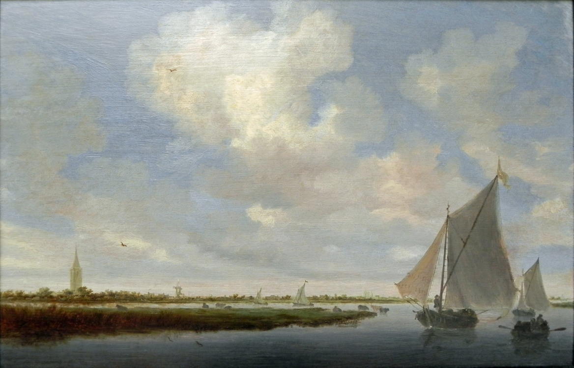 サロモン・ファン・ロイスダール　【 ワーマールの帆船 】 1648 　| 　ベルリン美術館