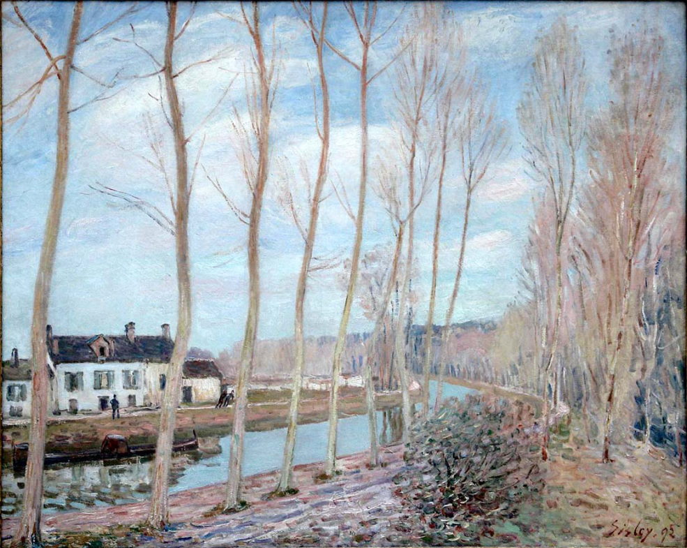 シスレー ｢ ロワン川の水路 ｣ 1892 ｜ 73 x 92 cm　|　オルセー美術館、パリ、フランス