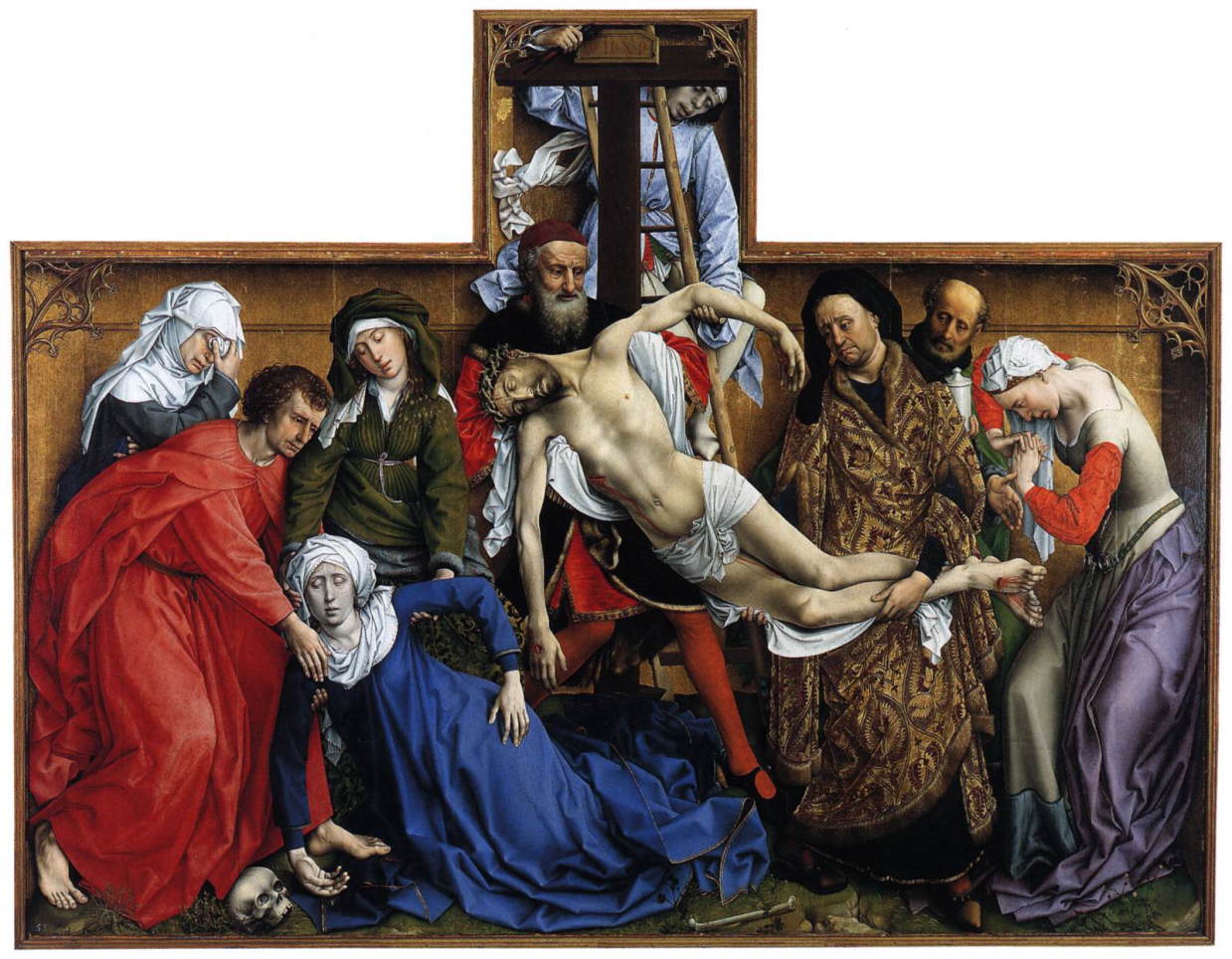  ウェイデン　【 十字架降下 】 1435 | 220 x 262 cm ｜プラド美術館、マドリード、スペイン