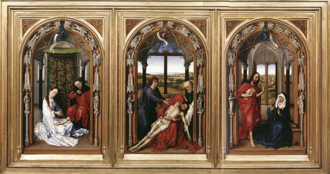 ウェイデン　【 聖母の祭壇画　グラナダ=ミラフロレスの祭壇画 】 1440 | 71 x 43cm （各）　｜ベルリン国立美術館