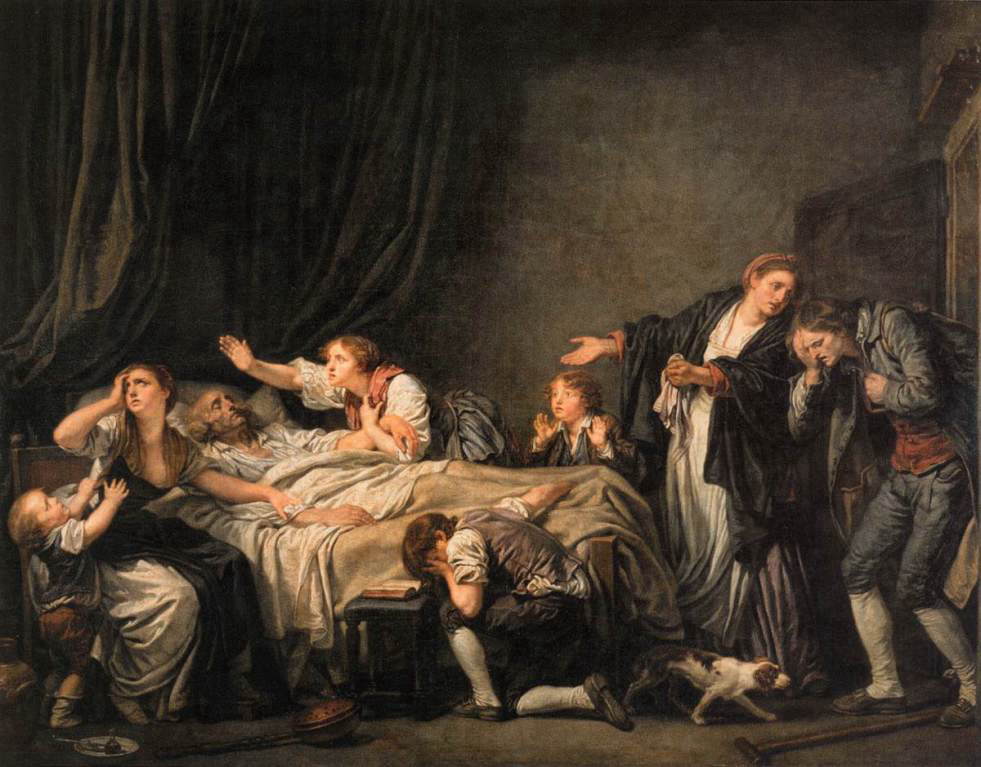 �O���[�Y�@�s�@���̎􂢁i������ꂽ���q�j�t�@1777�@�b130 x 162 cm �b���[�������p��