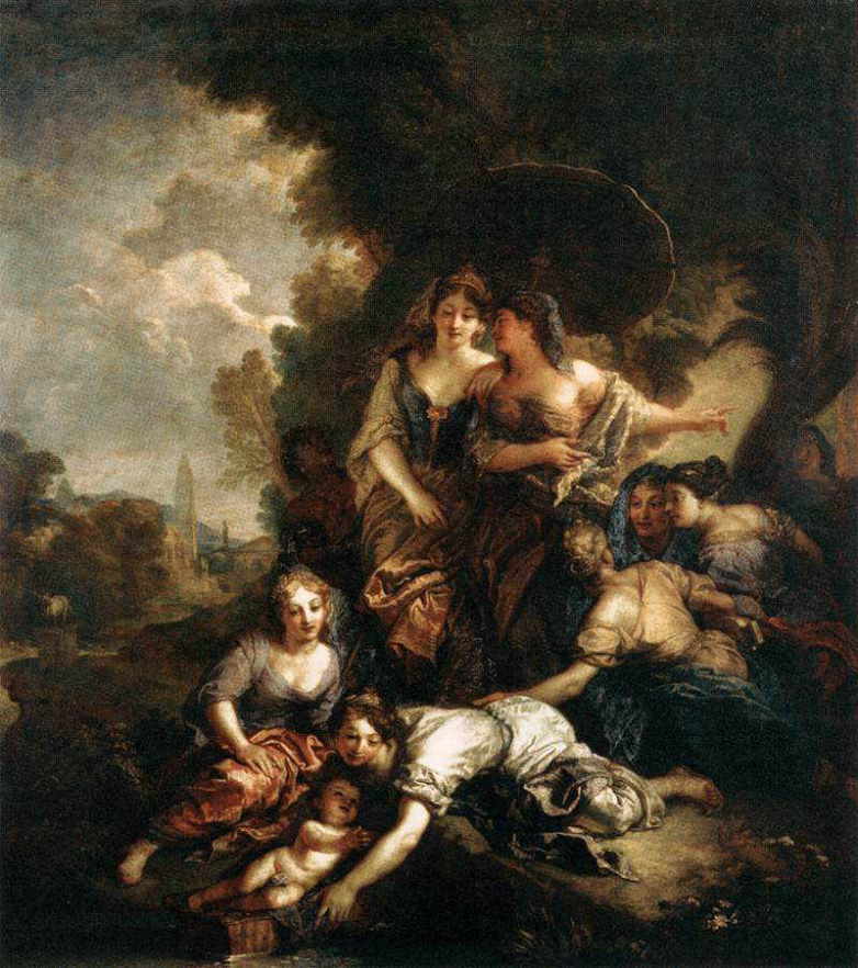 ラ・フォッス　【 川から救われるモーセ 】 1701　｜　125 x 110 cm ｜ルーヴル美術館、パリ