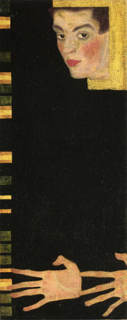 �G�S���E�V�[���@�u�w���L���Ă��鎩�摜�v�@1909�@�@71.5 x 27.5 cm �@�@�l��